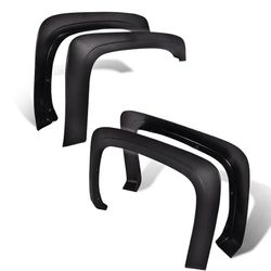 New Black UV Resistant Fender Flares For 2007-2013 Chevy Silverado 