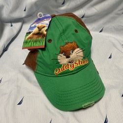 Vintage Caddyshack Movie Promotional Baseball Cap Gopher Golf Hat Green Brown 