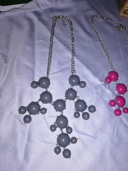 Gray Bead Necklace