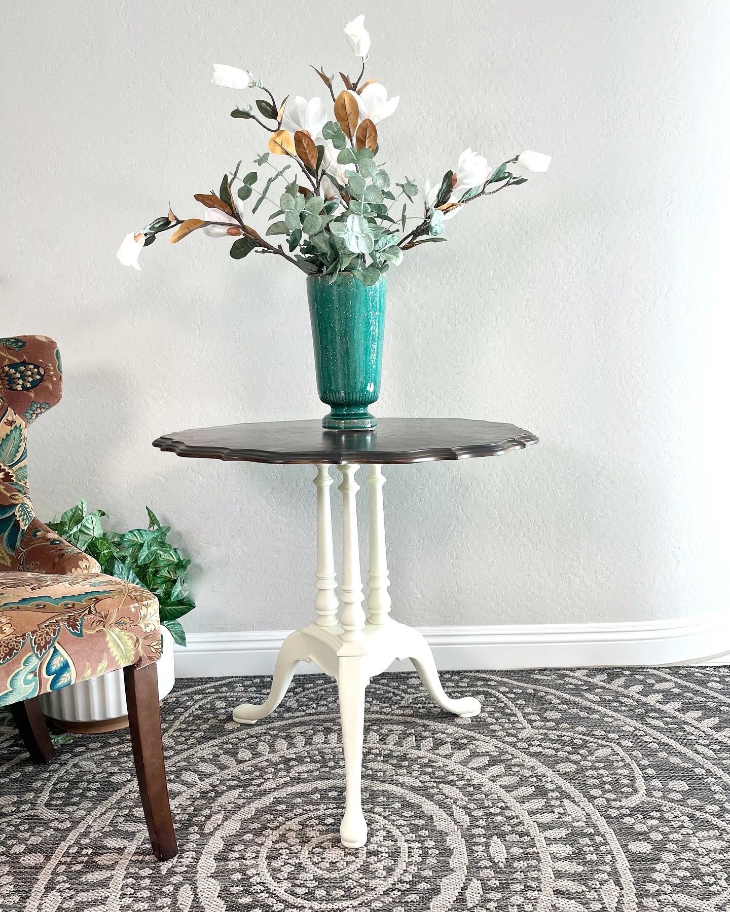 Small Accent Table - Folds Into Beautiful Storage!