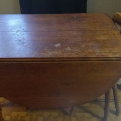 1960's Hardrock Maple Drop Leaf Table Tell City Furniture 