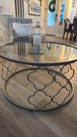 Wayfair Rosdorf Park Triston 40” Glass Coffee Table