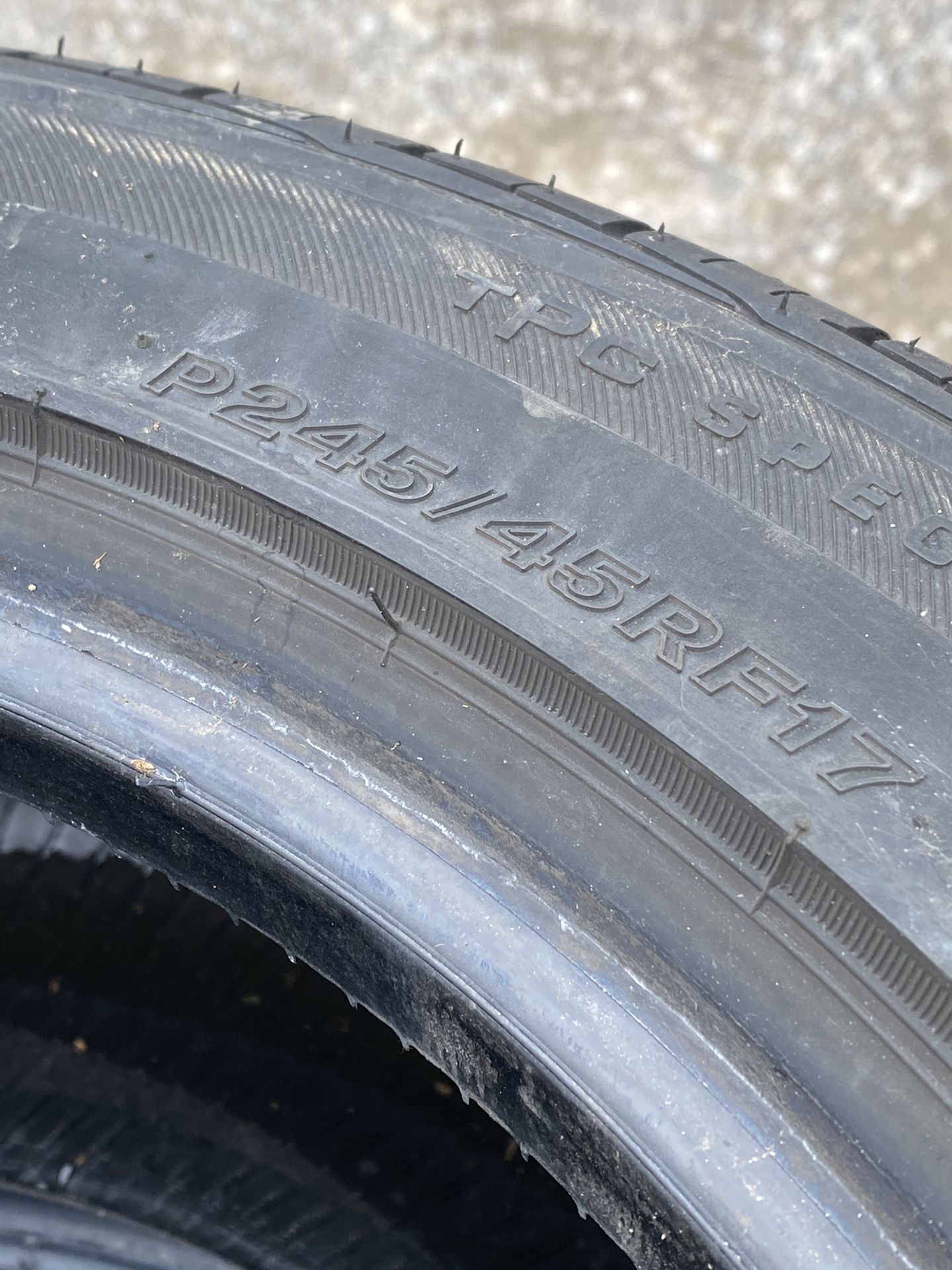 4 Used Bridgestone Tires 245/45R17