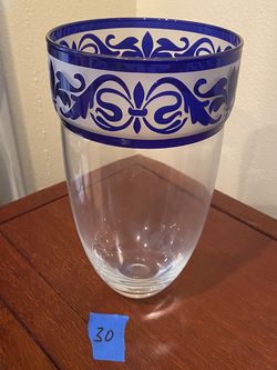 Cut Glass Tall Bowl Vase
