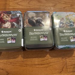 Magic the Gathering MTG - Bloomburrow Collector Tin - Complete Set Of 3 - Sealed