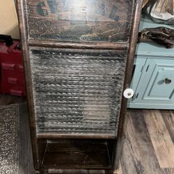 Antique Glass Washboard /bathroom/laundry room Cabinet 