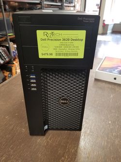Dell Precision 3620 Desktop Computer i7 3.4GHz Quad Core 16GB RAM 240GB SSD + 2TB HDD Windows 10 Pro
