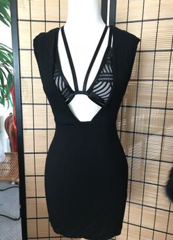 Sexy black mini dress