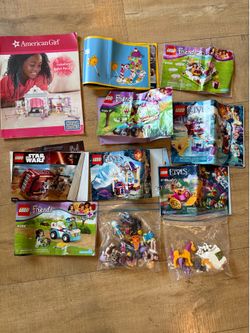 Lego bundle “girl” themes Friends, Elves, Rey’s ship, Lego movie plus American Girl megablocks