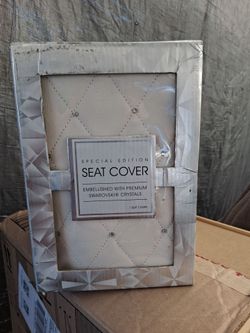 Special Edition Faux Leather Car Seat Cover W/ Premium Swarovsky Crystals