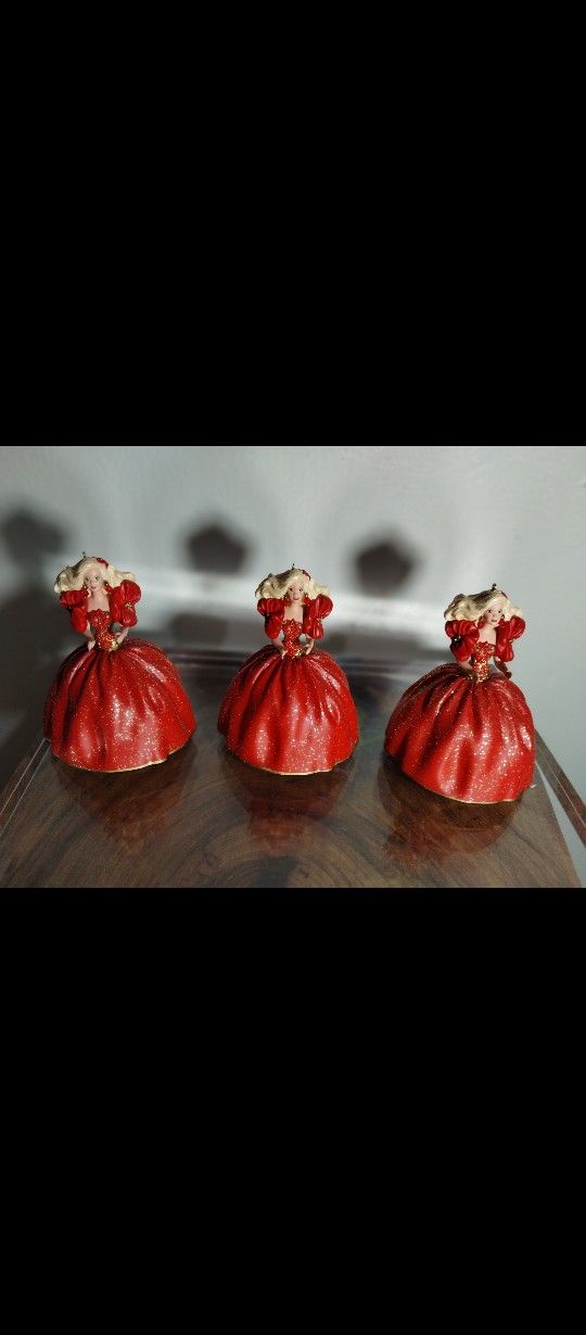 SET OF 3 HALLMARK BARBIE ORNAMENT - FIRAT EDITION - V32