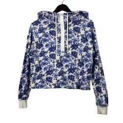 ALICE + OLIVIA Women’s Quinlan Floral Hoodie Hooded Sweatshirt Top - XS-
