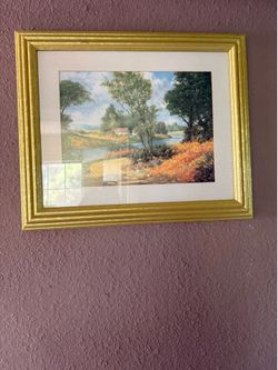 Framed landscape print