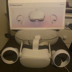 Meta Quest 2 VR Headset 256GB Bundle – Controllers, Charger, Case & Official Link Cable