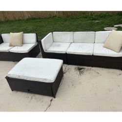 Outdoor Sofa With Ottoman