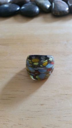 Multicolor glass ring