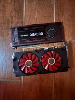Amd Radeon 570 rx 4Gb and GeForce Quadro 4000 graphics cards