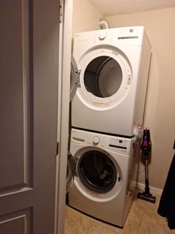 Great deal on a stackable washer and dryer.