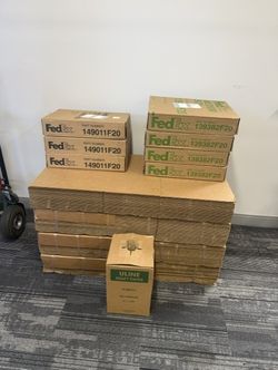 Moving & Shipping Boxes + Kraft Packing Paper – 217 Boxes – $150