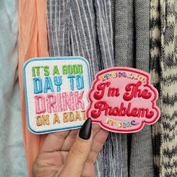 Iron On Patches 2pc Set Trucker Hat Christmas Stocking Stuffers 