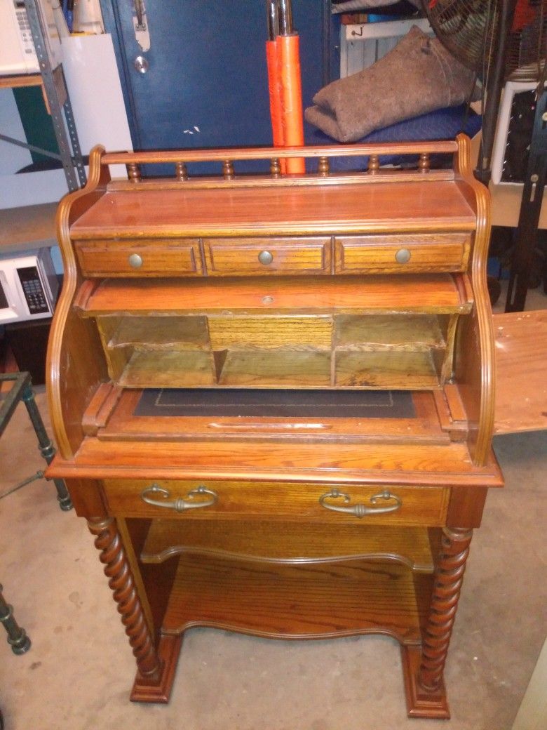 Antique Miniature Roll Top Desk