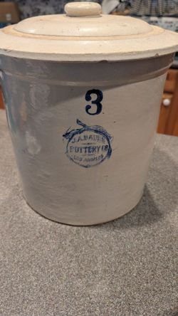 JA Bauer crock number 3 vintage