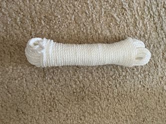 Brand New Braided Polypropylene Rope - All Purpose White Utility Nylon Cord