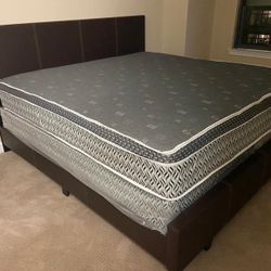 Queen Mattress Come With Bed Frame And Free Box Spring - Same Day Delivery 