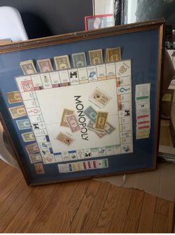 Pre Loved Framed Monopoly Game