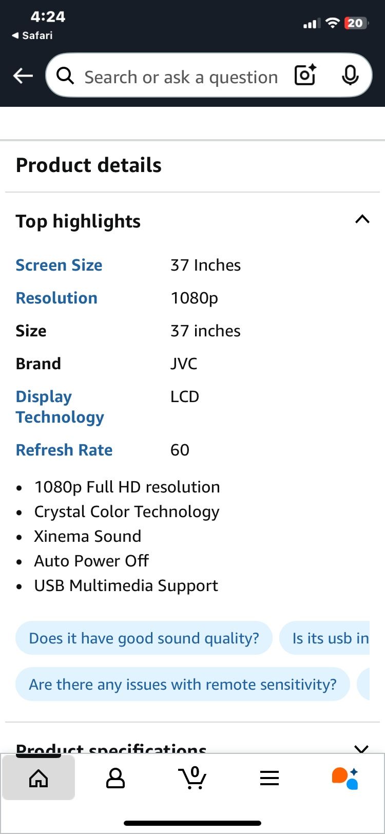 JVC TV