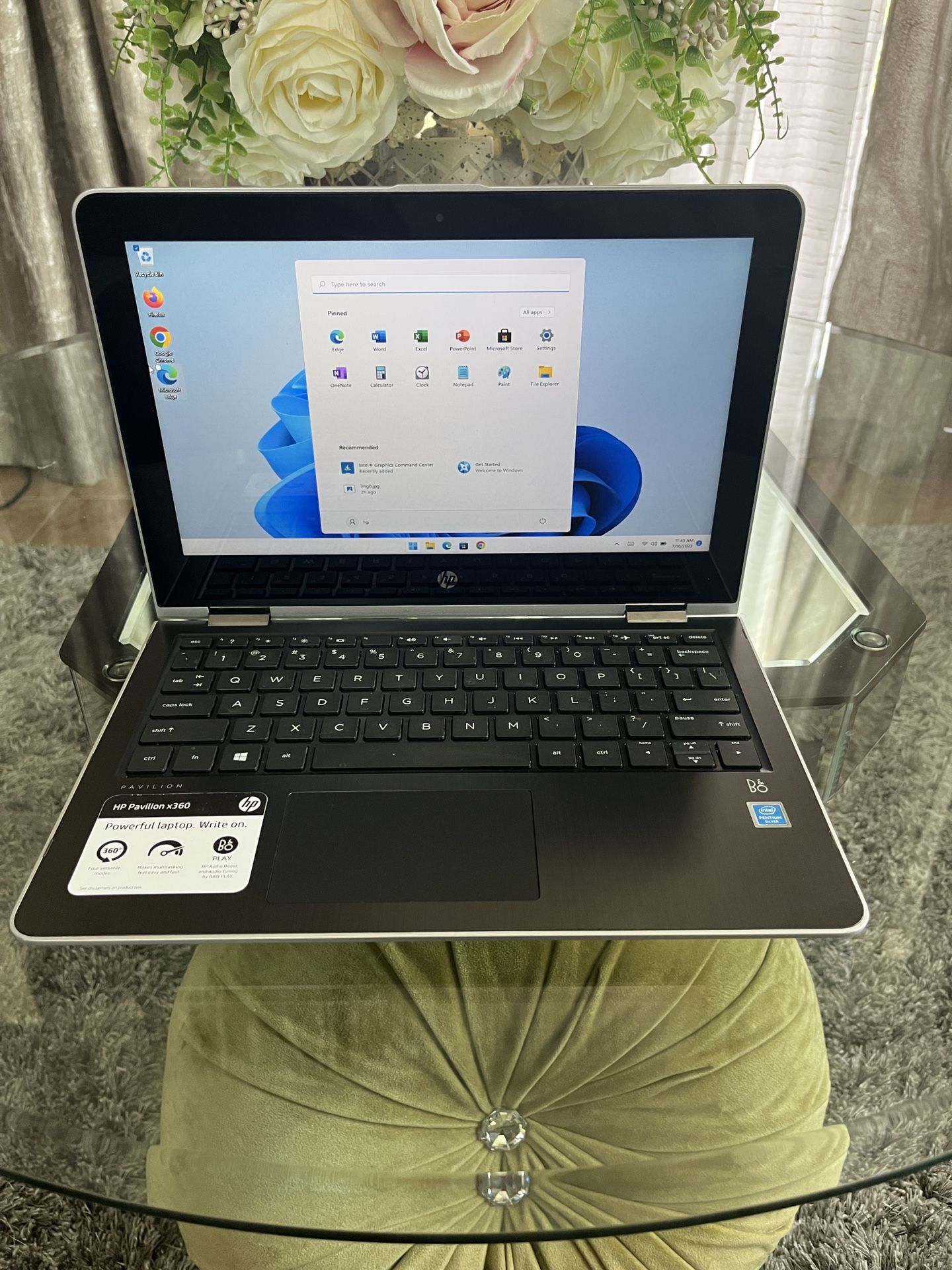 Touchscreen HP Pavilion X360 11m Laptop Notebook 11” Intel Pentium 4GB RAM 500GB HDD - $79