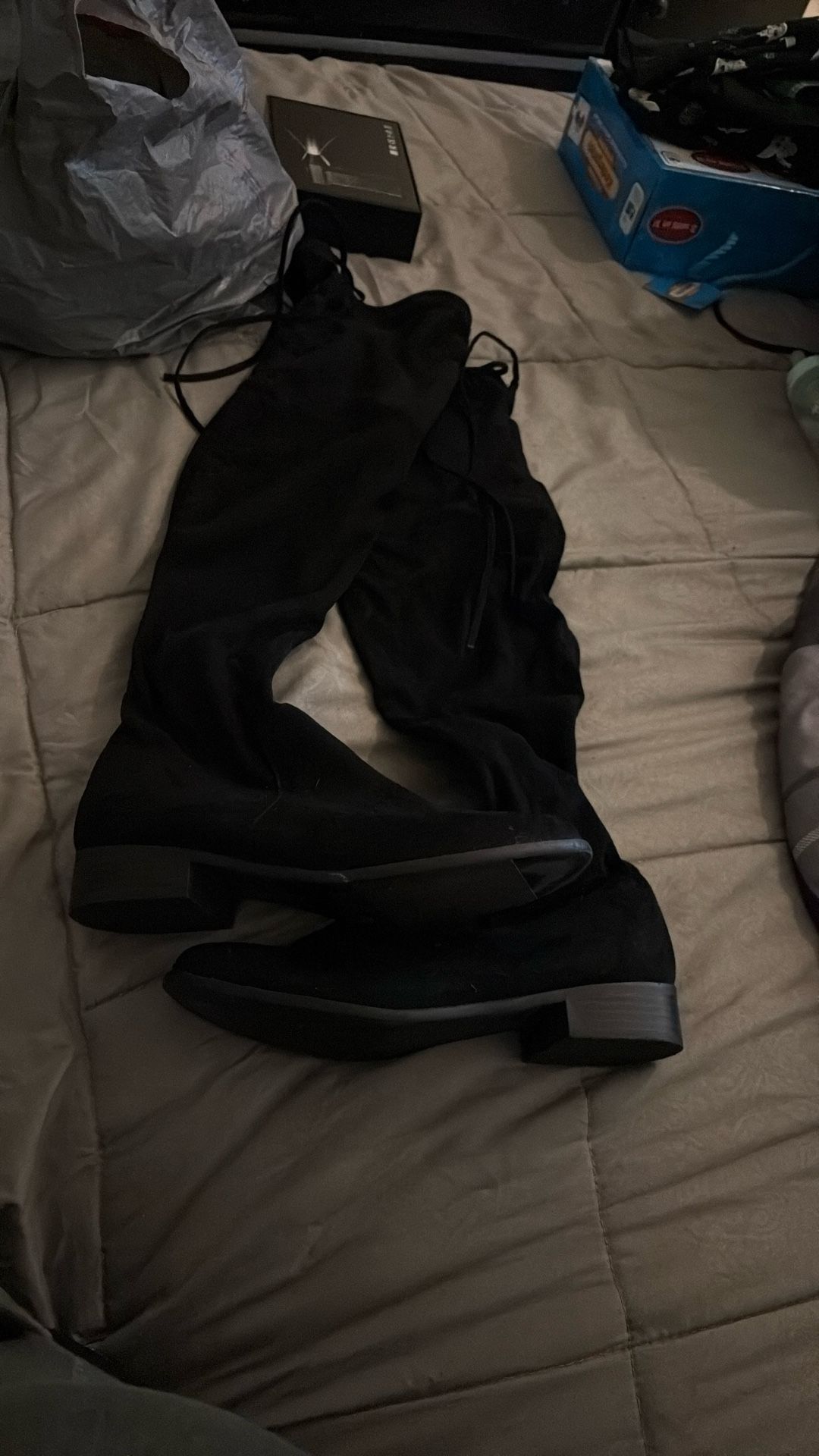 Thigh High Boots Black Size 8 1/2