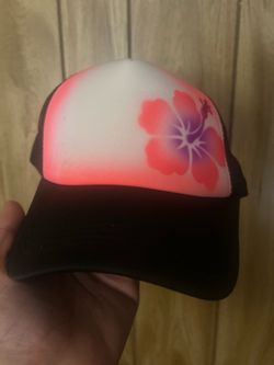 Custom airbrushed trucker hat