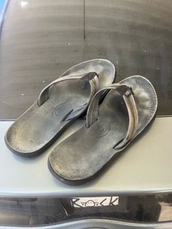 Rainbow flip flops