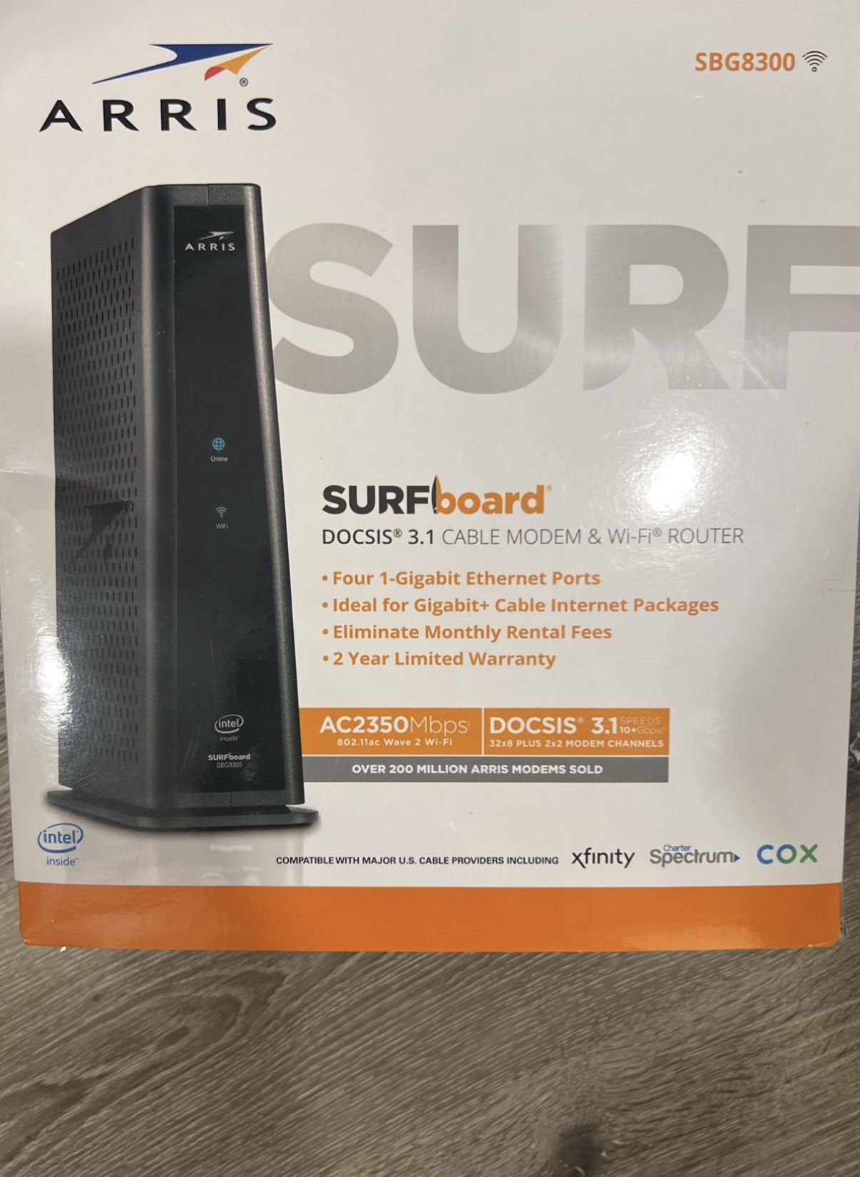 ARRIS SBG8300 Modem & Wi-Fi Router Combo – DOCSIS 3.1