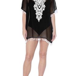  Women’s Crochet Chiffon Tassel Swimsuit Beach Bikini Cover Ups for Swimwear