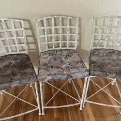 3 Iron Bar Stools