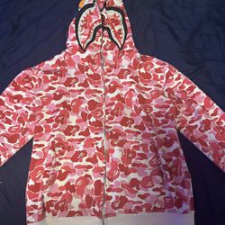 pink camo bape hoodie