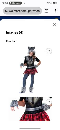 Tween Werewolf Halloween CostumeSmall (8-10)