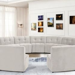 Limitless Velvet Cream 15pc. Modular Sectional

