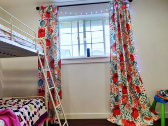 Floral Light Filtering Curtains (2 Panels)