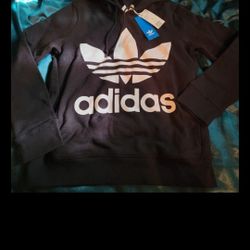New Women's Black Adidas Hoodie Small