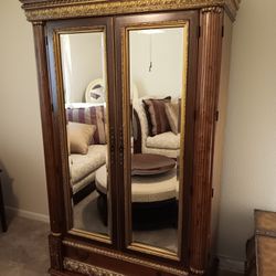 Beautiful Vintage Wardrobe Hutch With Drawers $425