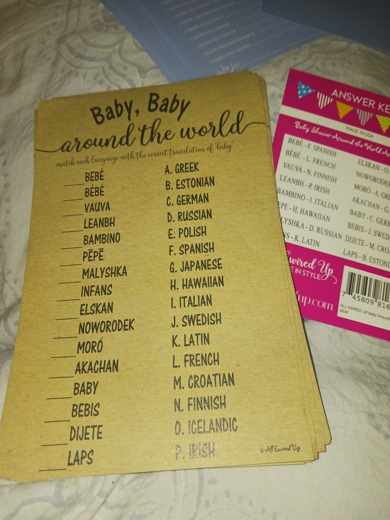 3 Baby Shower Items