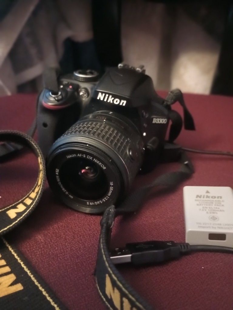 Nikon d3300 With Cable And Battery Only (No Batter Charger)