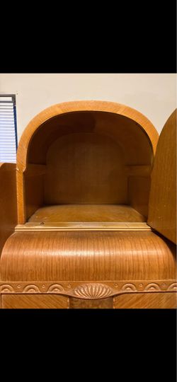 Tall wardrobe/chifforobe with hatbox compartment