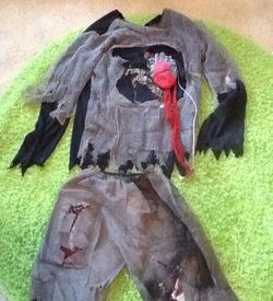 Child's Zombie Costume..Flashing Red Heart