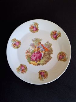 Pars China Fragonard Courting Couple Decorative Plate