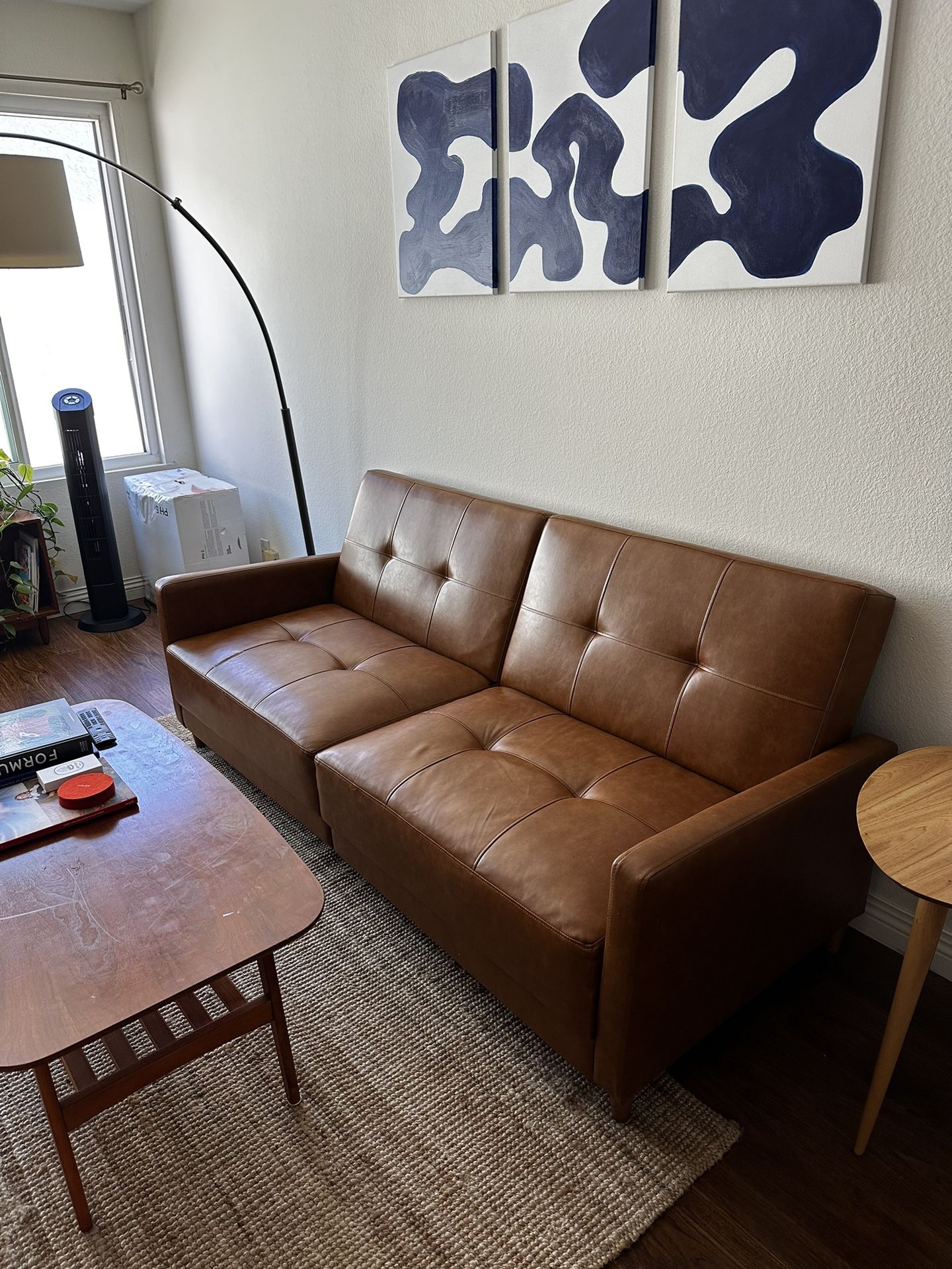 Faux Leather Couch