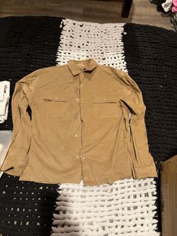 John Elliott Tan Corduroy Snap Shirt